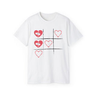 Tic Tac Toe T-Shirt | Casual Heart Tee | Made You Smile