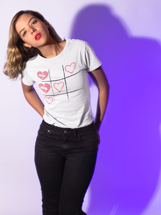 Tic Tac Toe T-Shirt | Casual Heart Tee | Made You Smile