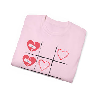 Tic Tac Toe T-Shirt | Casual Heart Tee | Made You Smile